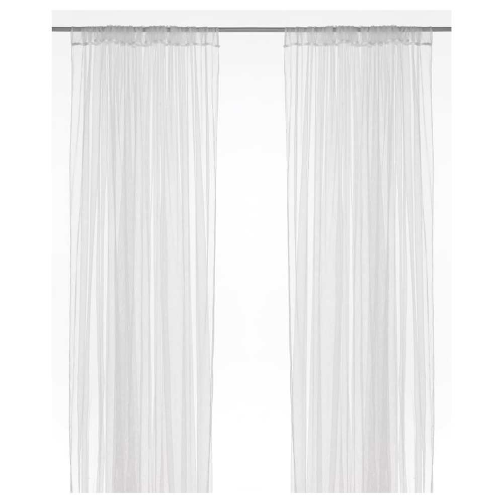 NIP IKEA LILL Lace Sheer Net curtains, 1 pair, white, 110x98